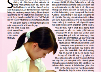 Lợi ích của sữa mẹ trong việc phòng chống thiếu vi chất dinh dưỡng ở trẻ em