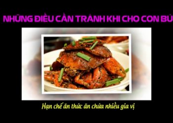 Những điều cần tránh khi cho con bú