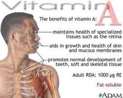Vai trò và chức năng của Vitamin A đối với các cơ quan trong cơ thể​